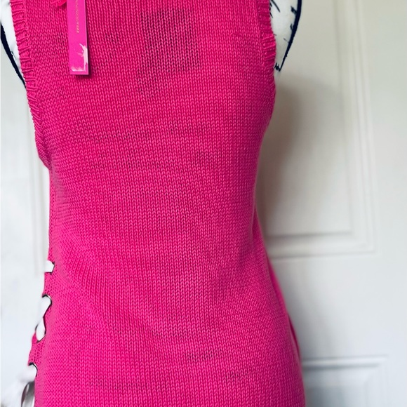 Macbeth Collection sleeveless pink sweater X-Small - Picture 4 of 9